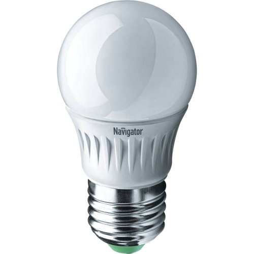 Лампа светодиодная Navigator LED 61 253 NLL-P-G45-5-230-6.5K-E27 шар матовый (кратность 10 шт.)