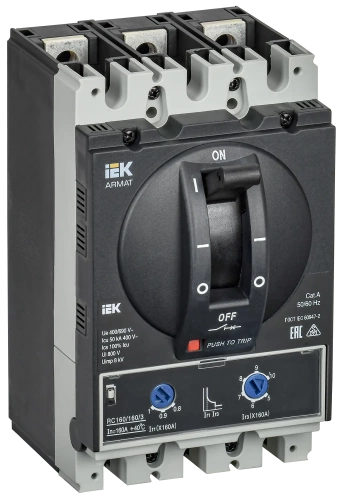 ARMAT Авт. выкл. лит. корпус 3P D 50кА 160А ТМ рег. IEK