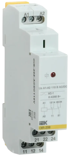 Промежут. реле.OIR 2 конт (8А). 110 В AC/DC IEK