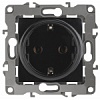 12-2101-06 Эл/ус ЭРА Розетка 2P+E Schuko, 16A-250В, IP20, Эра12, чёрный