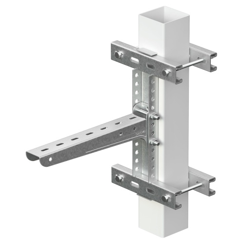Крепление консоли на опору 29х52х340 мм, горячеоцинкованное Крепление консоли на опору 29х52х340 мм, горячеоцинкованное