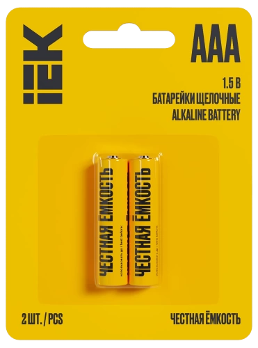 Батарейка щелоч. Alkaline Optima LR03/AAA (2шт/блистер) IEK