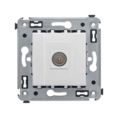 Розетка TV в стену, оконечная, "Avanti", "Белое облако"