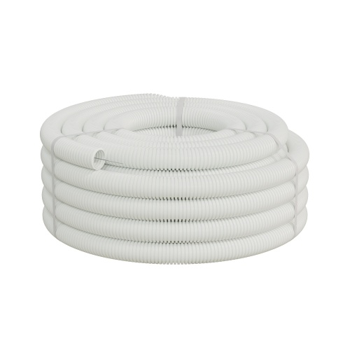 Труба ПП-FR гофрир. легкая, с зондом, без галогена, ПЛЛ диам. 40мм ПВ-0 цвет белый (1шт = 20м) Экопласт Труба ПП-FR гофрир. легкая, с зондом, без галогена, ПЛЛ диам. 40мм ПВ-0 цвет белый (1шт = 20м) Экопласт