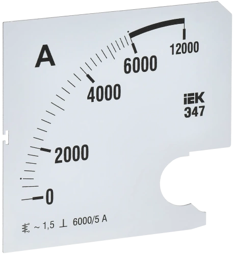Шкала смен. для амперметра Э47 6000/5А-1,5 96х96мм IEK