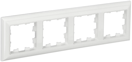 BRITE Рамка 4-мест. РУ-4-Бр бел./бел. IEK BRITE Рамка 4-мест. РУ-4-Бр бел./бел. IEK