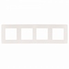 12-5104-01  Рамка для розеток и выключателей ЭРА Серия 12 12-5104-01 на 4 поста, Сатин, белый