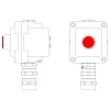 Взрывонепроницаемый пост управления из алюминия LCSD-01-B-MC-L1R(220)x1-PCMB-KA3MHK