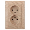 4-204-11  Intro Розетка 2х2P, 16А-250В, СУ, Solo, сосна