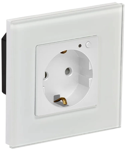 iTEQ SMART-розетка 16А WIFI+BLE стекл/р. з/ш. бел. ONI