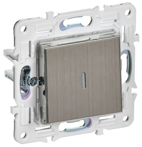 SKANDY Выключ. 1-кл. с инд. 10А SK-V07N никель IEK