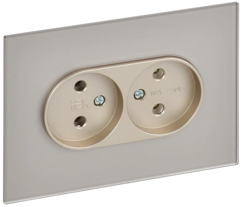 SKANDY Роз. 2-я без з/к/ш стекло 10А SK-R03Sh шамп. IEK SKANDY Роз. 2-я без з/к/ш стекло 10А SK-R03Sh шамп. IEK