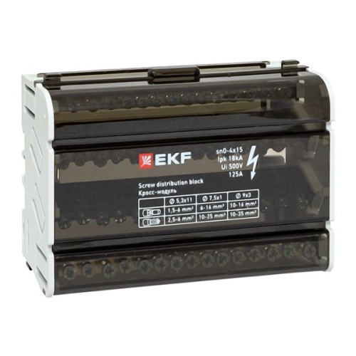 Шина нулевая в корпусе (4х15) EKF PROxima