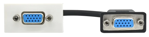 PRIMER РКМ-20-20-П Розетка VGA M/M (2 мод.) бел. IEK