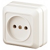 2-201-02 Эл/ус Intro Розетка 2P, 16А-250В, IP20, ОУ, Quadro, сл.кость