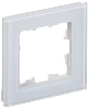 BRITE Рамка 1-мест. РУ-1-2-БрБ стекло бел. IEK