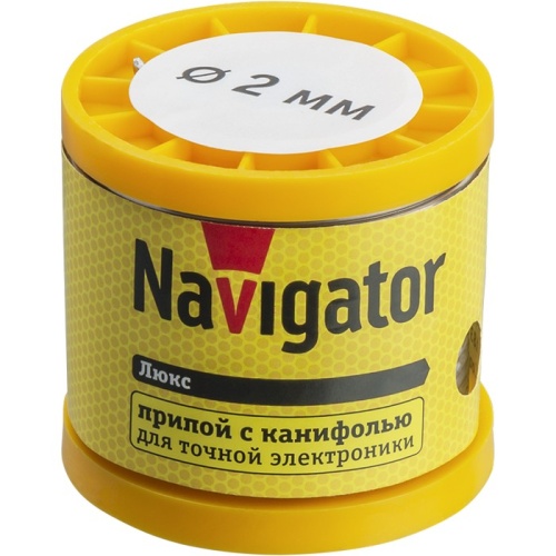 Припой Navigator 93 087 NEM-Pos02-61K-2-K200 (ПОС-61, катушка, 2 мм, 200 гр)