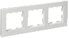 BRITE Рамка 3-мест. РУ-3-Бр бел. рифленый IEK