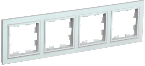 BRITE Рамка 4-мест. РУ-4-БрЖ жемч. IEK