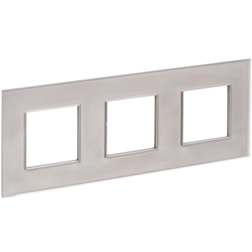 SKANDY Рамка 3-мест. SK-F23Sh стекло шамп. IEK