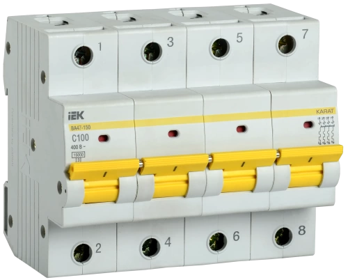 Авт. выкл. ВА47-150 4Р 100А 15кА х-ка C IEK