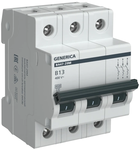 Авт. выкл. ВА47-29М 3P 13А 4,5кА B GENERICA