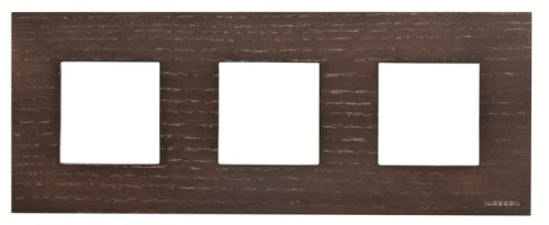 Рамка 3-постовая, серия Zenit, натуральное венге N2273 WG (N2273 WG) Рамка 3-постовая, серия Zenit, натуральное венге N2273 WG (N2273 WG)