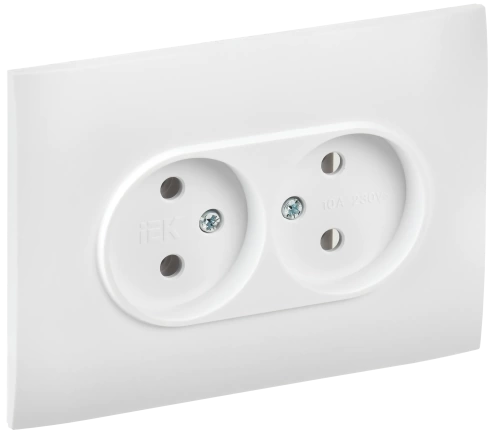 SKANDY Роз. 2-я без з/к/ш 10А в сб. SK-R10W арк. бел. IEK