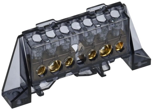 TEKFOR Шина N "ноль" в комб. изол. "Стойка" 8х12-3+3-Ч IEK