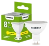 Лампа LED MR16 софит 8Вт 230В 3000К GU5.3 GENERICA