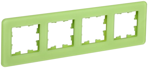BRITE Рамка 4-мест. РУ-4-2-Бр стекло эко грин RE IEK BRITE Рамка 4-мест. РУ-4-2-Бр стекло эко грин RE IEK