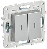 SKANDY Выключ. 2-кл. с инд. 10А SK-V09S сереб. IEK