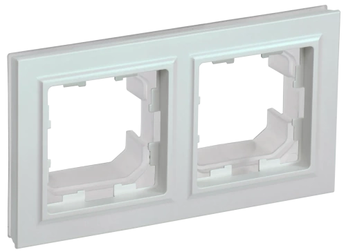 BRITE Рамка 2-мест. IP44 РУ-2-БрЖ-44 жемч. IEK