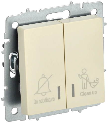 BRITE Выключ. 2-кл. с инд. отел. 10А ВС10-2-9-БрКр беж. IEK