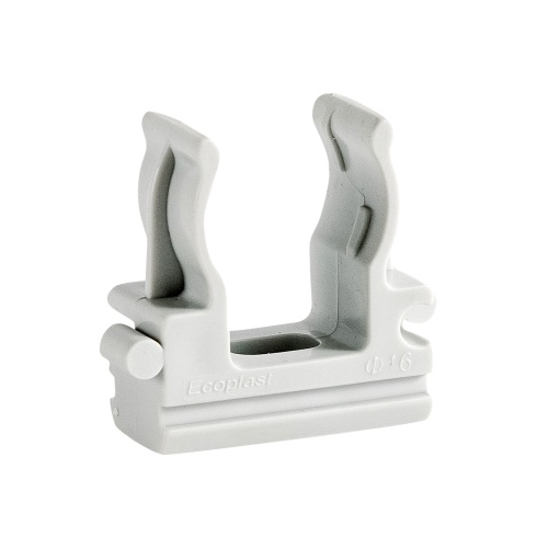 CF16G Держатель (клипса), без галогена, для труб D16мм (1уп = 50шт) Экопласт