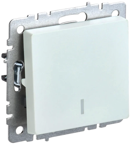 BRITE Выключ. 1-кл. с инд. 10А ВС10-1-1-БрЖ жемч. IEK