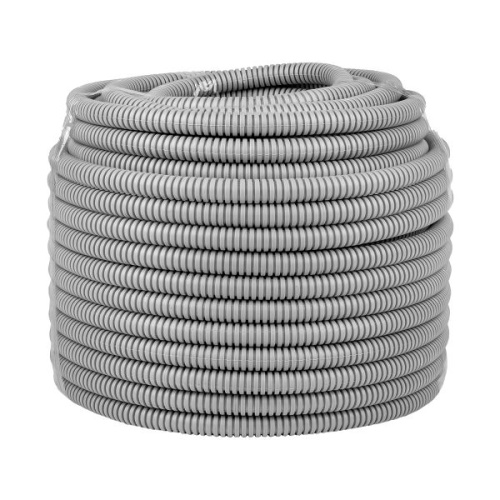 Труба гофр. ПВХ с протяжкой d16 мм (50 м) серая EKF-Plast Труба гофр. ПВХ с протяжкой d16 мм (50 м) серая EKF-Plast