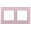 14-5102-30 Эл/ус ЭРА Рамка на 2 поста, стекло, Эра Elegance, розовый+бел