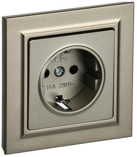 BRITE Роз. с з/к/ш 16А в сб. РСР14-1-0-БрШ шамп. IEK