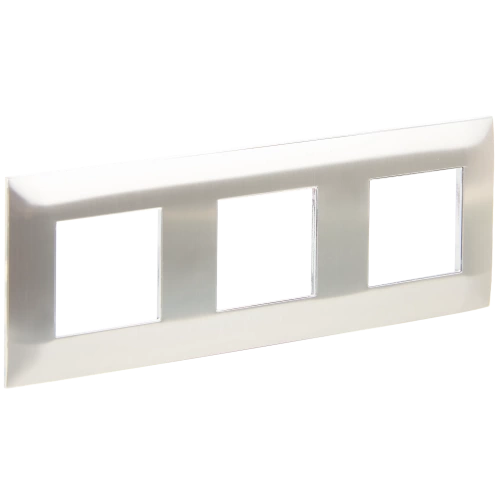 SKANDY Рамка 3-мест. SK-F33N металл никель IEK