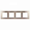 12-5104-04  Рамка для розеток и выключателей ЭРА Серия 12 12-5104-04 на 4 поста, Сатин, шампань