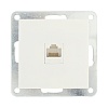 Розетка компьютерная RJ-45 кат.5е с накладкой (белый) LK80