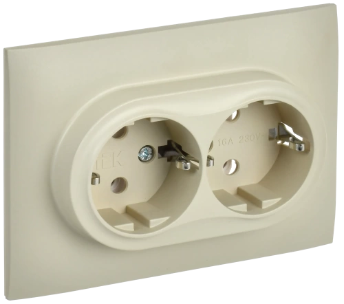 SKANDY Роз. 2-я с з/к без з/ш 16А сб. SK-R08B беж. IEK