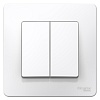 BLANCA С/У 2-клавишный ВЫКЛЮЧАТЕЛЬ (cх.5), 6А, 250В, БЕЛЫЙ