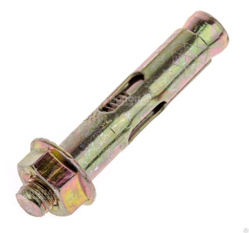 Анкерный болт с гайкой оцинкованный М6/8х120 (50 шт/уп) Анкерный болт с гайкой оцинкованный М6/8х120 (50 шт/уп)