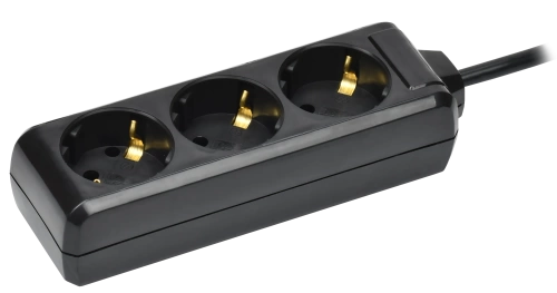 Удлинитель У03 3 места с/з 3м 3х1мм2 16А 250В чер. IEK