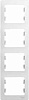 GLOSSA 4-постовая РАМКА, вертикальная, БЕЛЫЙ