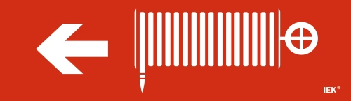 Этикетка самокл. 310х90мм "Пож. кран/стр. налево" IEK