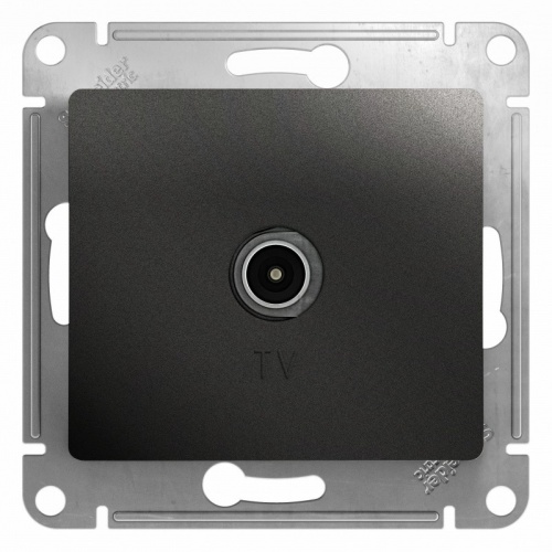 GLOSSA TV РОЗЕТКА оконечная 1DB, АНТРАЦИТ GLOSSA TV РОЗЕТКА оконечная 1DB, АНТРАЦИТ