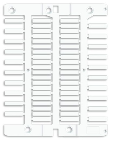 Маркировка для провода, жесткая, для трубочек. 4х18мм. Белая